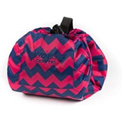 Lay-n-Go Drawstring Makeup Bag – Chevron Pink, 21 inch - Travel Cosmetic Bag and Jewelry, Electronics, Toiletry Bag