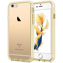 JETech Case for iPhone 6 Plus and iPhone 6s Plus 5.5-Inch, Shock-Absorption Bumper Cover, Anti-Scratch Clear Back (Gold)