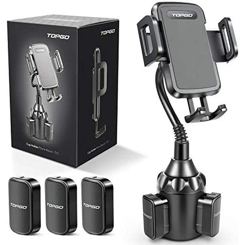 [Upgraded] Car Cup Holder Phone Mount Adjustable Gooseneck Automobile Cup-Holder-Phone-Car-Mount for iPhone 12 Pro Max/XR/XS/X/11/8 Plus/6s/Samsung S20 Ultra/Note 10/S8 Plus/S7 Edge(Black)