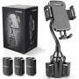 [Upgraded] Car Cup Holder Phone Mount Adjustable Gooseneck Automobile Cup-Holder-Phone-Car-Mount for iPhone 12 Pro Max/XR/XS/X/11/8 Plus/6s/Samsung S20 Ultra/Note 10/S8 Plus/S7 Edge(Black)