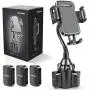 [Upgraded] Car Cup Holder Phone Mount Adjustable Gooseneck Automobile Cup-Holder-Phone-Car-Mount for iPhone 12 Pro Max/XR/XS/X/11/8 Plus/6s/Samsung S20 Ultra/Note 10/S8 Plus/S7 Edge(Black)