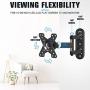 Mounting Dream Full Motion Monitor Wall Mount TV Bracket for 10-26 Inch LED, LCD Flat Screen TV and Monitor, TV Mount with Swivel Articulating Arm, Monitor Mount Up to VESA 100x100mm and 33LBS MD2463
