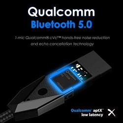 PALOVUE Bluetooth 5.0 Receiver with Qualcomm CSR Wireless Car Kit for Music Streaming and Hands-Free Calling for Car Home Stereo with 3.5mm Aux Port No Charging Needed LinkFlow