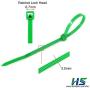 HS Green Zip Ties 8 Inch (Bulk-1000 Pack) Nylon Cable Ties 40 Lbs Self-Locking Wire Ties for Electronics Organizer