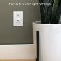 Legrand radiant Adjustable LED Night Light Outlet, Nightlight Electrical Outlets, Tamper Resistant, Safe for Kids, White, NTL885TRWCC6