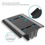 Vertical Laptop Stand Holder Adjustable Desktop Notebook Dock Space-Saving Three-in-one for All MacBook Pro Air, Mac,HP, Dell, Microsoft Surface,Lenovo, up to 17.3 inch Black