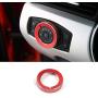TopDall Red Aluminum Headlight Volume Tune Control Knob Cover Ring Trim Interior Accessories for Ford Mustang