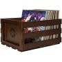 Crosley AC1004A-MA Record Storage Crate Holds up to 75 Albums, Mahogany