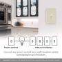 Enbrighten Almond Add QuickFit and SimpleWire, Z-Wave/Zigbee Smart Lighting Controls, Compatible with Alexa, Google Assistant, NOT A STANDALONE Switch, Toggle, 12732