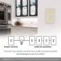 Enbrighten Almond Add QuickFit and SimpleWire, Z-Wave/Zigbee Smart Lighting Controls, Compatible with Alexa, Google Assistant, NOT A STANDALONE Switch, Toggle, 12732