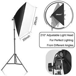 Emart Softbox Lighting Kit Photo Studio Equipment Photography Continuous Lighting 105W E27 Socket 50 x 70cm Reflectors 5500K Light Bulbs for Product Portraits Shoot