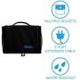 Popular Mechanics Travel Bag - Tech Accessories Organizer & Power Strip Travel Bundle - Water Resistant with Multiple Easy Access Compartments - Includes 3 Outlet Durable Braided Extension Cable