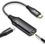 ESR Upgraded 2-in-1 USB-C PD Headphone Jack Adapter, Type C to 3.5mm Audio and Charger Adapter, for Aux, Stereo, Earphones, Headset, Compatible with iPad Pro 2018, Galaxy S20/S10/Note10, Pixel 3/4