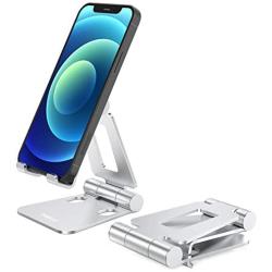 Nulaxy A4 Cell Phone Stand, Fully Foldable, Adjustable Desktop Phone Holder Cradle Dock Compatible with Phone 11 Pro Xs Xs Max Xr X 8, iPad Mini, Nintendo Switch, Tablets (7-10''), All Phones