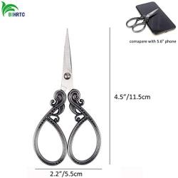 BIHRTC Small Embroidery Scissors 4.5 Inch Sewing Scissors Small Sharp Tailor Scissors Dressmaker Shears for Sewing Office Art Work Needlework Threading Crochet Craft Scissors