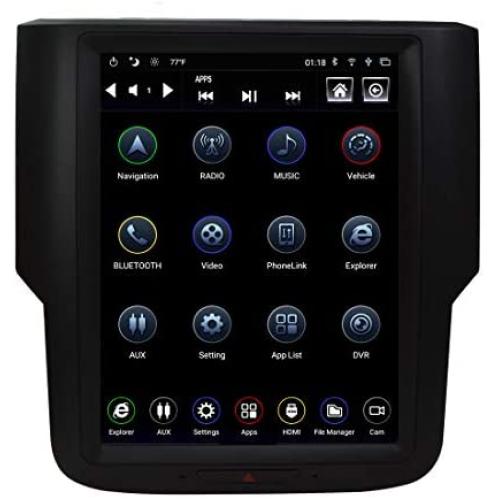 LINKSWELL Gen IV T-Style 10.4 Inch Radio Replacement for RAM 2013-2018 Trucks 1500 2500 3500 GPS Navigation Android Head Unit Multimedia Player HDMI/BT/USB/AUX/WiFi Car Stereo TS-DGPU10-4RR-4A