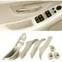 FEXON Driver Side Door Handle for BMW 5 Series,Window Switch Armrest Panel,Inner Pull Handle Trim Panel Cover Kits Replacement for 2010-2016 BMW 5 Series 520 523 525 528 530 535 F10 F11 Cream Beige