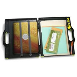 Officemate OIC Carry All Clipboard Storage Box, Letter/Legal Size, Black & Green (83325)