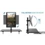 Mount-It Mobile Stand Up Desk/Height Adjustable Computer Work Station Rolling Presentation Cart with Monitor Arm (MI-7942)