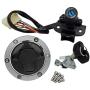 For Kawasaki Ninja 250R EX250J 300 EX300 2008-2015 Motorcycle Ignition Switch Kit Assembly Fuel Gas Cap Tank Cover With 2 Keys