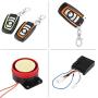Car Anti-theft Security Alarm，ABS 12V 125DB Anti-trimming and Waterproof Burglar System with Double Color Remote Control and Shock Sensor for Motorbike, Bike, Tricycle etc