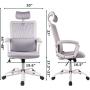 Smugdesk Ergonomic Office Chair Adjustable Headrest Mesh Office Chair Office Desk Chair Computer Task Chair