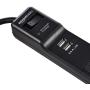 Amazon Basics 6-Outlet Surge Protector Power Strip with 2 USB Ports - 1000 Joule, Black