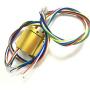 Taidacent Through Bore Electrical Slip Ring Rotary Electrical Contact 6/12/18/24 Wire Rotate Conductive Energization Collector Ring Brushes Hollow Shaft (6 Wires Inner Hole 7mm Outer Diameter 33mm)