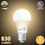 A19 LED Light Bulbs- 6 Pack, AmeriTop Efficient 9W(60W Equivalent) 830 Lumens General Lighting Bulbs, UL Listed, Non-Dimmable, E26 Standard Base (3000K Warm White)