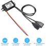Extractme DC Converter 12V to 5V 3A 15W DC USB Converter Buck Module, DC to DC Regulator Car Power Converter with 2 USB Output Power Adapter
