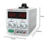 Dr.meter 30V/5A Variable Linear DC Bench Power Supply Single-Output 110V/220V Switching with Alligator Leads Included, US 3-Prong Cable,PS305DM for Lab Equipment
