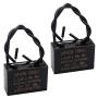 Tnisesm 2Pcs Fan Capacitor CBB61 1.2uF 450V AC 2 Wire for Ceiling Fan Motor Start Run Capacitor TN-CBB61-1.2