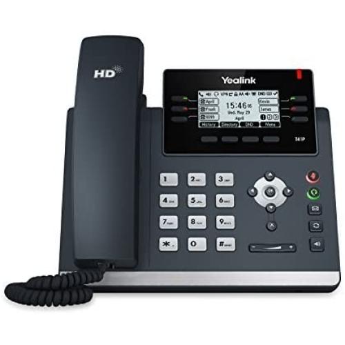 Yealink Ultra-Elegant IP Phone SIP-T41P PoE, Power Supply Not Included (Renewed)