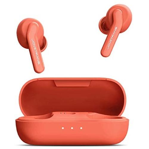 JoveTrans Lite Translator Earbuds, Portable Language Translator Device for On-The-Go Wireless Translation (Orange)