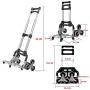 EULANGDE Aluminum Folding Hand Truck Dolly Portable Multi-Purpose Trolley,Climb Stairs Hand Truck,Lightweight Cart for Luggages,Travel Transporting,Office Use,Indoor Outdoor Use,Home Life Use