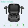 Wireless Earbuds, Willful Bluetooth Earbuds with Microphone, Stereo Sound, Clear Call, Touch Control, USB-C Charge, Bluetooth V5.0, Waterproof, Secure Fit, in-Ear Headphones Earphones (Black)