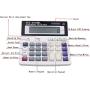Desk Calculator, Standard Function Desktop Calculator Solar Battery Dual Power Handheld Calculator 12-Digit Large LCD Display & Big Button