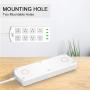 Power Strip Surge Protector with 8 AC Outlets and 4 USB Charging Ports,1875W/15A,6 Feet Long Extension Cord and 8 outlet for flat plug Phone iPad PC Laptop Smartphone Tablets Home,Office & Hotel- Gray