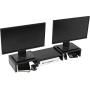 Superjare Dual Monitor Stand Riser, Adjustable Length and Angle Multi Screen Stand, Desktop Stand Storage Organizer for Laptop Computer/TV/PC/Printer- Black Superjare Dual Monitor Stand Riser, Adjustable Length and Angle Multi Screen Stand, Desktop Stand Storage Organizer for Laptop Computer/TV/PC/Printer- Black