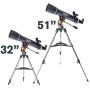 Celestron - AstroMaster 102AZ Refractor Telescope - Refractor Telescope for Beginners - Fully-Coated Glass Optics - Adjustable-Height Tripod - BONUS Astronomy Software Package