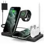 WAITIEE Updated Version,Wireless Charger 5 in 1,Qi Wireless Charging Station for iWatch 6/5/4/3/2/1& AirPods3/2/1 & Pencil & iPhone 12/11/11 Pro Max/XR/XS Max/Xs/X/8/8P Black(No iWatch Charging Cable) WAITIEE Updated Version,Wireless Charger 5 in 1,Qi Wireless Charging Station for iWatch 6/5/4/3/2/1& AirPods3/2/1 & Pencil & iPhone 12/11/11 Pro Max/XR/XS Max/Xs/X/8/8P Black(No iWatch Charging Cable)