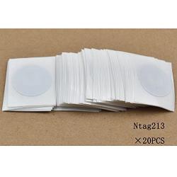 OBO HANDS NTAG213 NFC TAG NFC Forum Type 2 Tag High Performance with Plastic Protective Film NTAG213 NFC Stickers Dia.25mm (20)