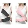 Copper Compression Cotton Arthritis Gloves. Best Copper Infused Glove for Arthritis Hands, Arthritic Fingers, Carpal Tunnel, Computer Typing, Hand Support. Fingerless for Women and Men. (1 Pair)