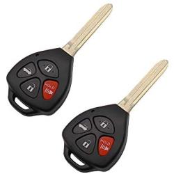 DRIVESTAR Keyless Entry Remote Car Key Fob for Toyota 2007-2010 Camry Replacement for HYQ12BBY, set of 2