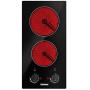 Electric Cooktop, Built-in Ceramic Cooktop Hard Wired, 220-240V Electric Stove Top with 2 Burners, 9 Heating Level, Knob Control, Auto Shut Down Protection