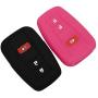 Lcyam Black Rose Soft Material Silicone Key Fob Cover Case 3 Button Fits for Toyota Prius Avalon Corolla Camry RAV4 Smart Keyless Remote Lcyam Black Rose Soft Material Silicone Key Fob Cover Case 3 Button Fits for Toyota Prius Avalon Corolla Camry RAV4 Smart Keyless Remote