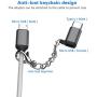 Micro USB to USB C Adapter,(8-Packs)Aluminum USB Type C Adapter Convert Connector with Keychain Charger Compatible Samsung Galaxy S10 S9 S8 Plus Note 9 8, LG V40 V35 G8 G7,Google Pixel 3 XL,Moto Z2 Z3