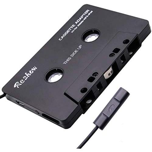 Reshow Bluetooth Cassette Adapter for Car with Stereo Audio , Wireless Cassette Tape to Aux Adapter Smartphone Cassette Adapter (Black)