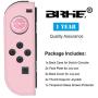 BRHE Dockable Switch Protective Case Cover for Nintendo Switch Joy-Con Controllers with Glass Screen Protector, Anti-Scratch Shock-Absorption Grip Cover - Pink