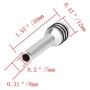 Possbay 4pcs Car Door Lock Knobs Aluminum Alloy Interior Door Lock Knob Pull Pins for Car SUV Truck Automobile Silver